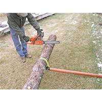 Keeps your chainsaw from digging into the ground