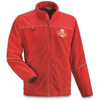 British Royal Mail Surplus Red Fleece Jacket, Like New