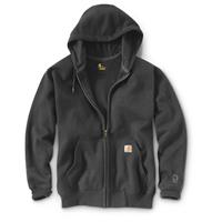 Carhartt Men's Rain Defender Paxton Heavyweight Hooded Zip Front Sweatshirt, Carbon Heather