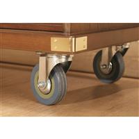 Caster wheels (2 locking) for easy mobility