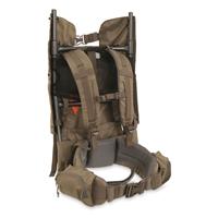 17-23" torso length, with padded shoulder straps and waist belt, with 