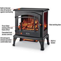Comfort Glow Sanibel Quartz Electric Stove Heater, 4,600 BTU