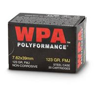 Wolf WPA Polyformance, 7.62x39mm, FMJ, 123 Grain, 500 Rounds