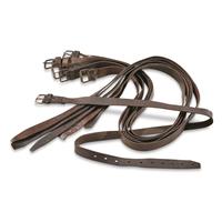 Hungarian Military Surplus Leather Belt Straps, 6 Pack, Used
