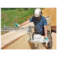 Easily and consistently cut raw lumber into planks using your chainsaw