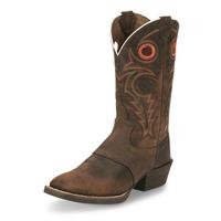 Justin Men's Whiskey Buffalo Silver Collection Cowboy Boots
