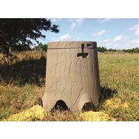 The TruStump 35-gallon Gravity Deer Feeder looks just like a real stump