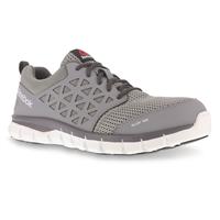 Reebok Men's Sublite Cushion Composite Toe Work Shoes, Gray