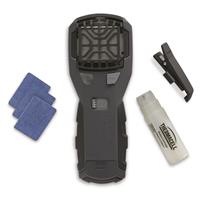 Includes 3 repeller mats, butane cartridge, and belt clip