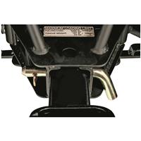 Attaches to hitch with pin