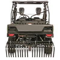 Rear view of rake