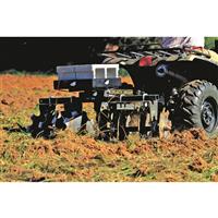 Holds two cement cinder blocks for up to 80 lbs. of downforce for implement's deeper penetration into the ground
