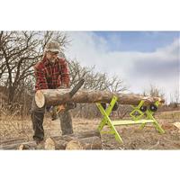 Doubles as a sawhorse with the adjustable lifting jack