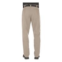 5 pockets: 2 hand pockets, 2 back pockets, and a cell phone pocket on the upper leg