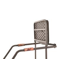 Seat flips up for stand-up shooting