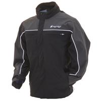 frogg toggs Men's Waterproof Pilot Cruiser Jacket, Black/Charcoal Gray
