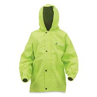 Elastic wrist and hood on jacket help keep it secure
