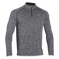 under armour training tech half zip warm up top in grey