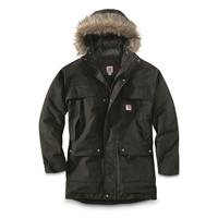 carhartt men's quick duck sawtooth waterproof insulated parka