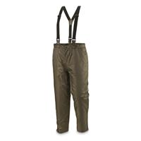 Mil-Tec Military-Style Thermal Quilted Pants with Suspenders, Olive Drab