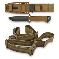 Ballistic nylon sheath with 2 leg straps