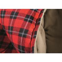 Warm, brushed cotton flannel lining