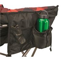 Side cup holder and mesh pocket