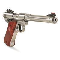 Fiber optic front sight and adjustable rear sight