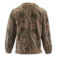 HuntRite Men's Quarter-zip Camo Fleece Pullover Jacket, Woodland Camo