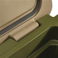 Molded-in hinge with aluminum connecting rods