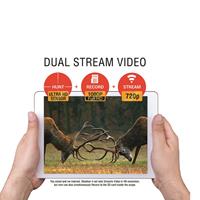 Record to an SD card and stream to a device at the same time. 