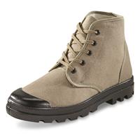 Mil-Tec French Style Canvas Commando Boots, Olive Green