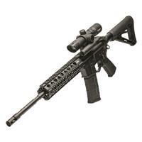 Mounted scope with laser left side view