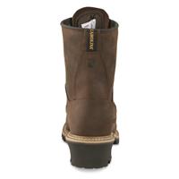 Carolina Men's Elm Waterproof Steel Toe Logger Work Boots, Copper Brown, Brown