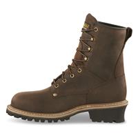 Carolina Men's Elm Waterproof Steel Toe Logger Work Boots, Copper Brown, Brown