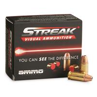 Ammo Inc. Streak Visual, 9mm, Jacketed Hollow Point, 115 Grain, 20 Rounds