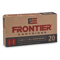 Hornady Frontier Cartridge, 5.56x45mm NATO, BTHP Match, 75 Grain, 20 Rounds