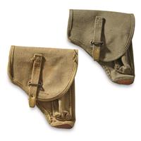 Italian Military Surplus Canvas Holsters, 2 Pack, Used