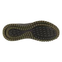 Lugged slip-resistant rubber outsole
