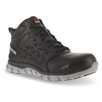 Reebok® Sublite Cushion Work Mid Alloy Toe Leather Shoes
