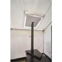 Stove jack opening with heavy-duty material