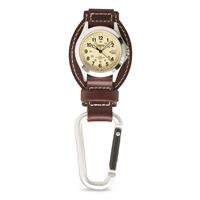 Dakota Leather Field Clip Watch, Brown