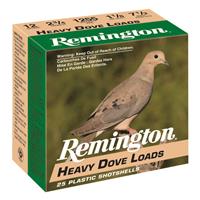 Remington Heavy Dove Loads, 12 Gauge, 2 3/4 Shot Shells, 1 1/8 oz., 250  Rounds - 707100, 12 Gauge Shells at Sportsman's Guide