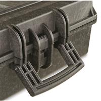 Six heavy-duty latches ensure secure closure