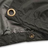 Corner grommets and side snaps