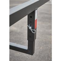 Adjustable height with hitch clip pin