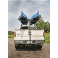 Can be extended upwards from hitch for carrying canoes, kayaks, etc.