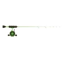 13 Fishing Radioactive Pickle Ice Fishing Combo, 25" Rod