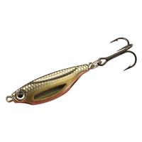 13 Fishing Flashbang Spoon Ice Fishing Lure, 3/8 oz. with 3-Pack Glow Sticks, Golden Shiner