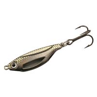 13 Fishing Flashbang Spoon Ice Fishing Lure, 3/8 oz. with 3-Pack Glow Sticks, Shiner
